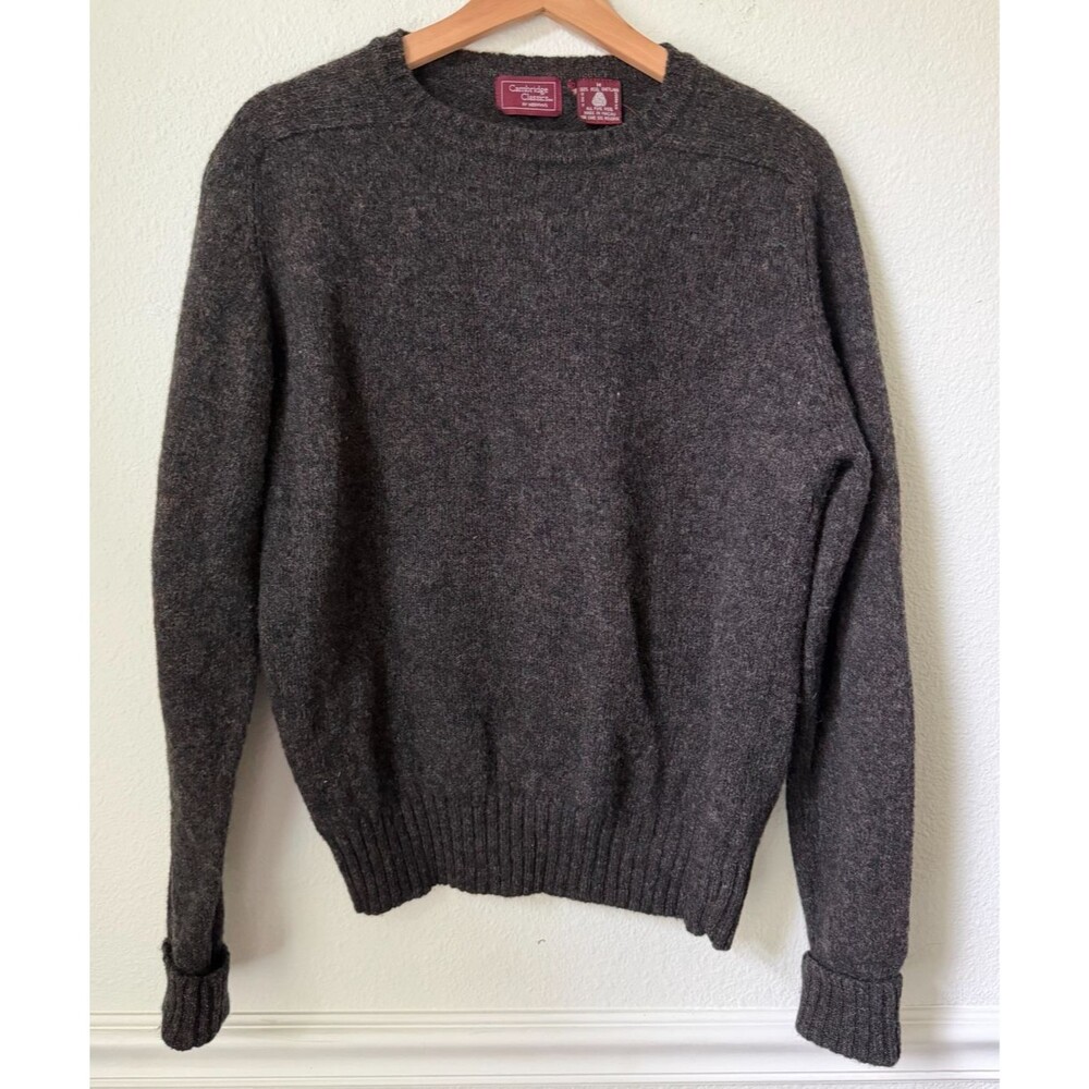 VTG Cambridge Classic Shetland Wool Sweater M Donegal Fleck Hairy Raglan Knit